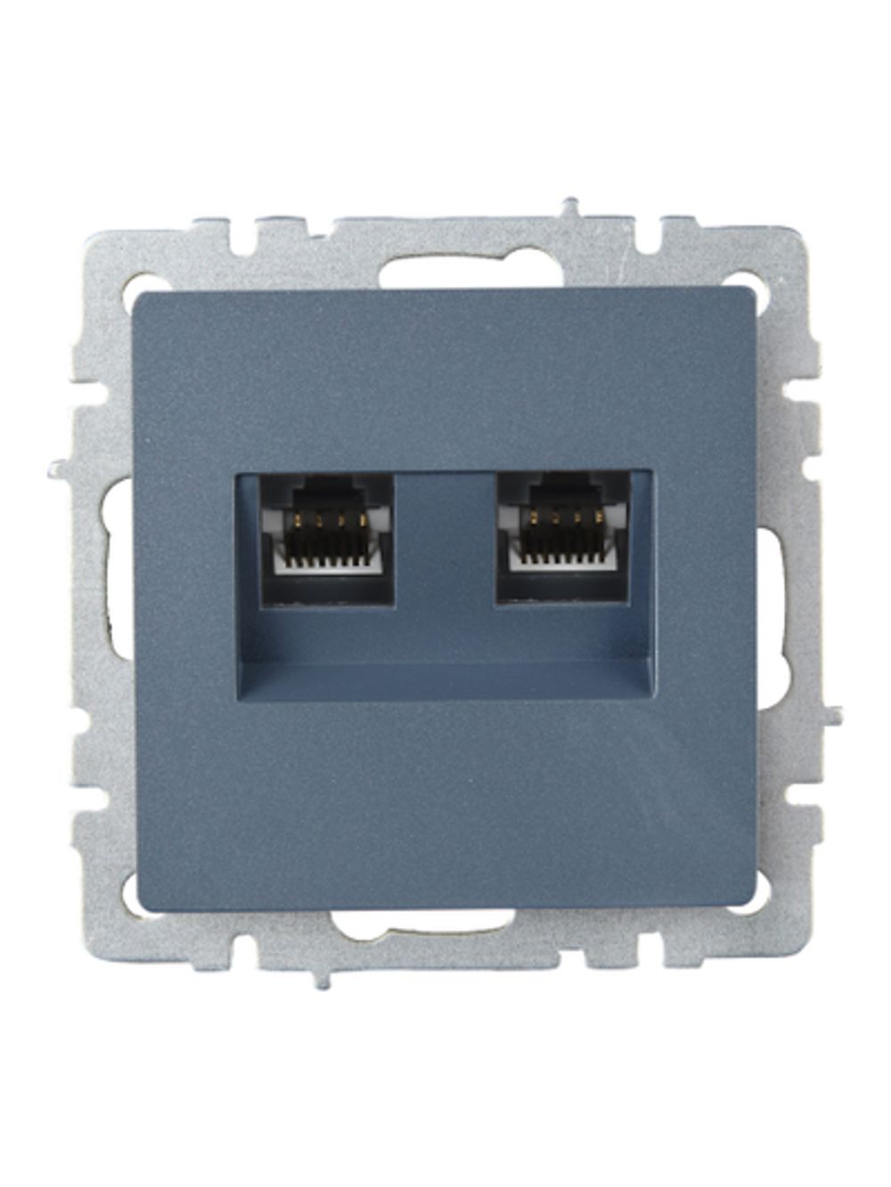 BRITE Розетка компьютерная двойная RJ45 кат.6 РК11-2-БрМ маренго IEK