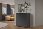 Тумба Лорена Пакс-1 Серый Графит 162 PE 110*44*90 см, Серый   Фиеста