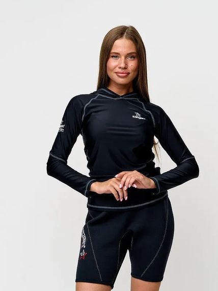 Футболка рашгард лонгслив Sargan Скелетон-Сап Худи UPF 50+ черный