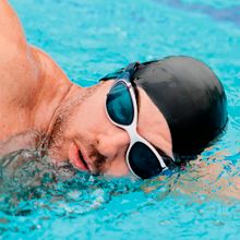 Очки для плав. SPEEDO Biofuse 2.0, 8-00233214502, СИНИЕ линзы, белая оправа