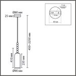 8271/1A NEOCLASSI хром/голубой/желтый/белый, металл/стекло Подвес Е14 1*40W 220V TRACY
