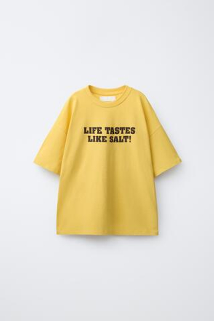 ZARA X PUKAS ФУТБОЛКА PUKAS SURF С НАДПИСЬЮ, ЖЕЛТЫЙ
