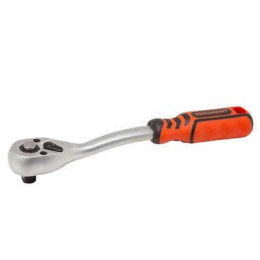 Трещотка реверсивная с прорезиненной ручкой 3/8''(L-200мм, 72зуб) FORCEKRAFT FK-80723