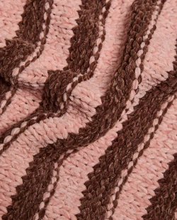 ZARA HOME ДЕТСКИЙ ПЛЕД В ПОЛОСКУ, РОЗОВЫЙ