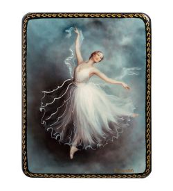 Народные промыслы ШК-19/ 8-B Шкатулка в технике декупаж «Балет» (10х8х3,5)