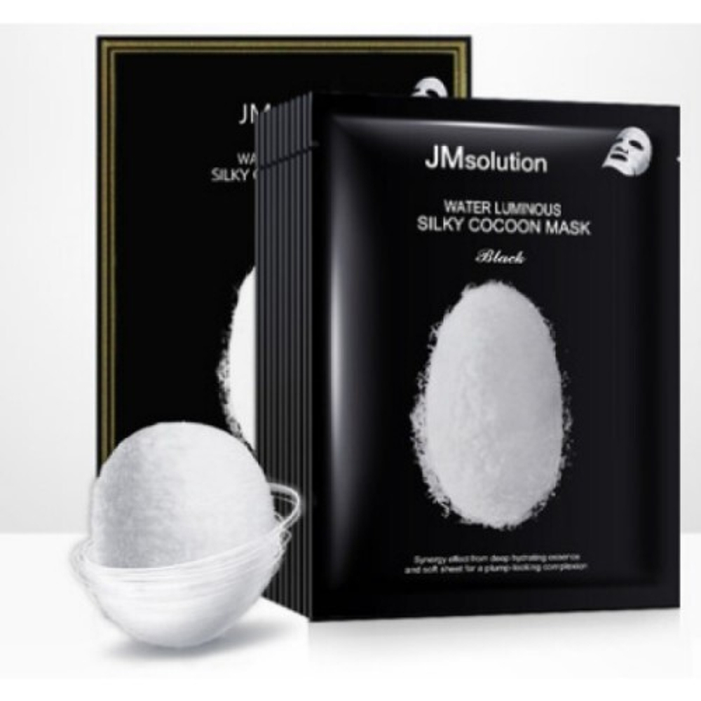 Маска для упругости с протеинами шелка JMsolution Water Luminous Silky Cocoon Mask Black(35 мл)