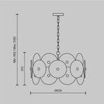 Подвесная люстра Maytoni Aster MOD007PL-08G