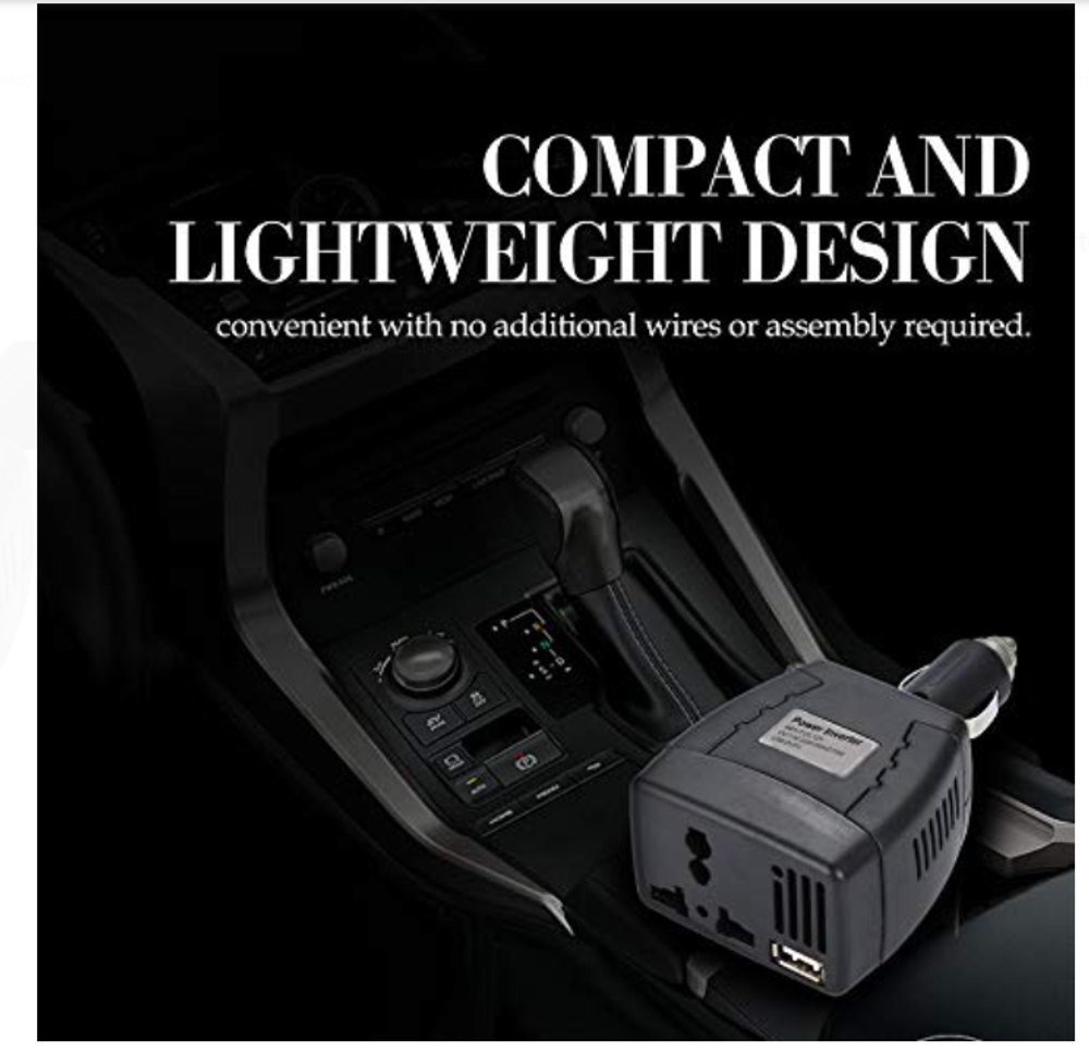 Автоинвертор Power Inverter MZ-100W+USB (12-220V)