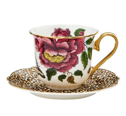 Spode Чайная чашка Creatures of Curiosity 250 мл Леопард с блюдцем