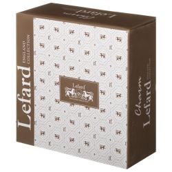 БЛЮДО ДВУХЪЯРУСНОЕ LEFARD "CHARM" 19*2,5 СМ/26*2,5 СМ (С ЗОЛОТОЙ ЛИНИЕЙ)