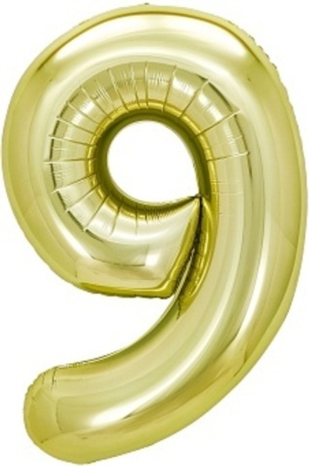 К 40" Цифра 9 Белое золото 100 см.