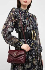 Сумка Saint Laurent Loulou Toy бордовый