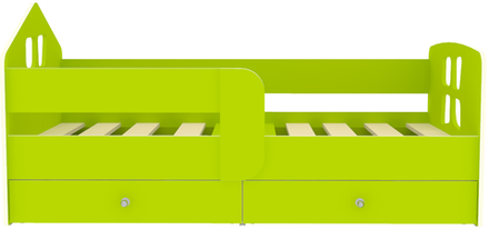 Кровать КарИВи Домик Бабочка Лайм