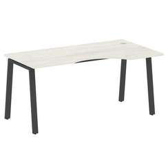 Metal System Стол криволинейный правый на А-образном м/к БА.СА-1 (R) Дуб Наварра/Металл Антрацит 160