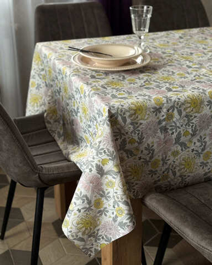 Скатерть COZA "Хризантемы", мембрана, с водоотталкивающим эффектом