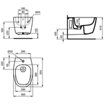 Подвесное биде, с 1-м отверстием под смеситель Ideal Standard DEA T509801