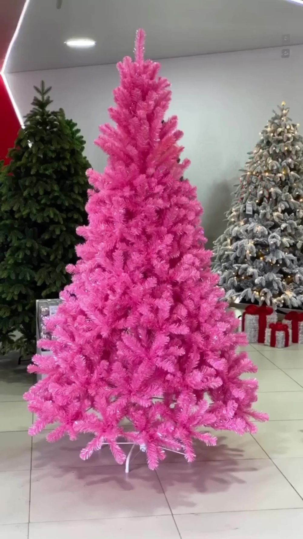 розовая елка Искристая