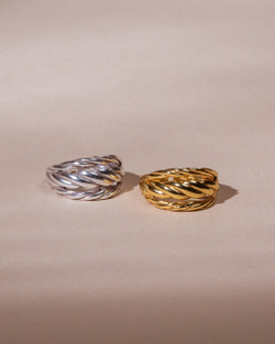 Кольцо ORI TAO, Merida, разъемное, крученое, OT24.2-19-40427 (золотистый)