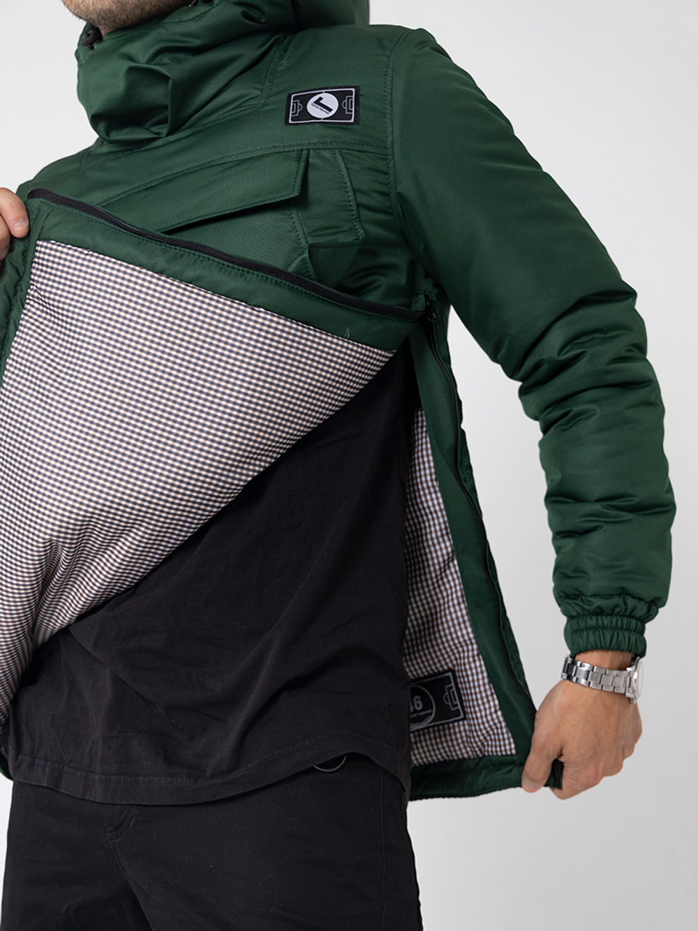 Анорак зимний мужской Город Горький зеленый