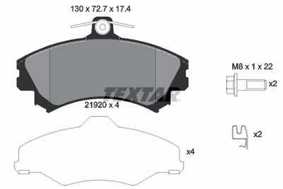 TEXTAR - 2192003-TET - Brake Pad Set, disc brake