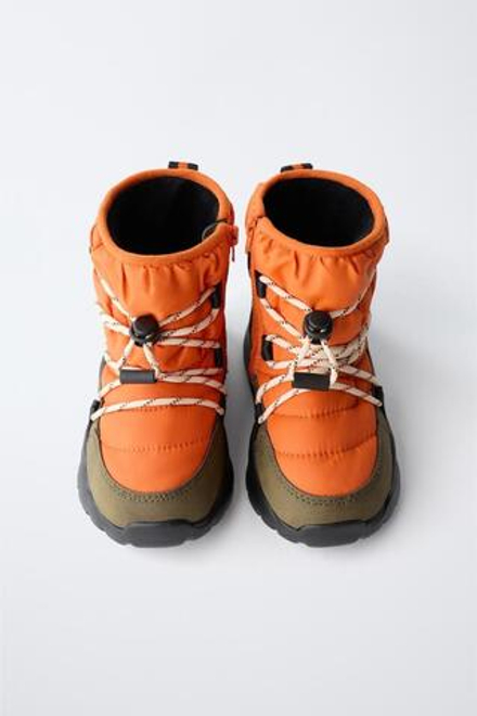 ZARA ВОДОНЕПРОНИЦАЕМЫЕ БОТИНКИ SKI COLLECTION, ОРАНЖЕВЫЙ