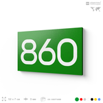 Номер на дверь 860, табличка на дверь для офиса, квартиры, кабинета, аудитории, склада, зеленая 120х70 мм, Айдентика Технолоджи
