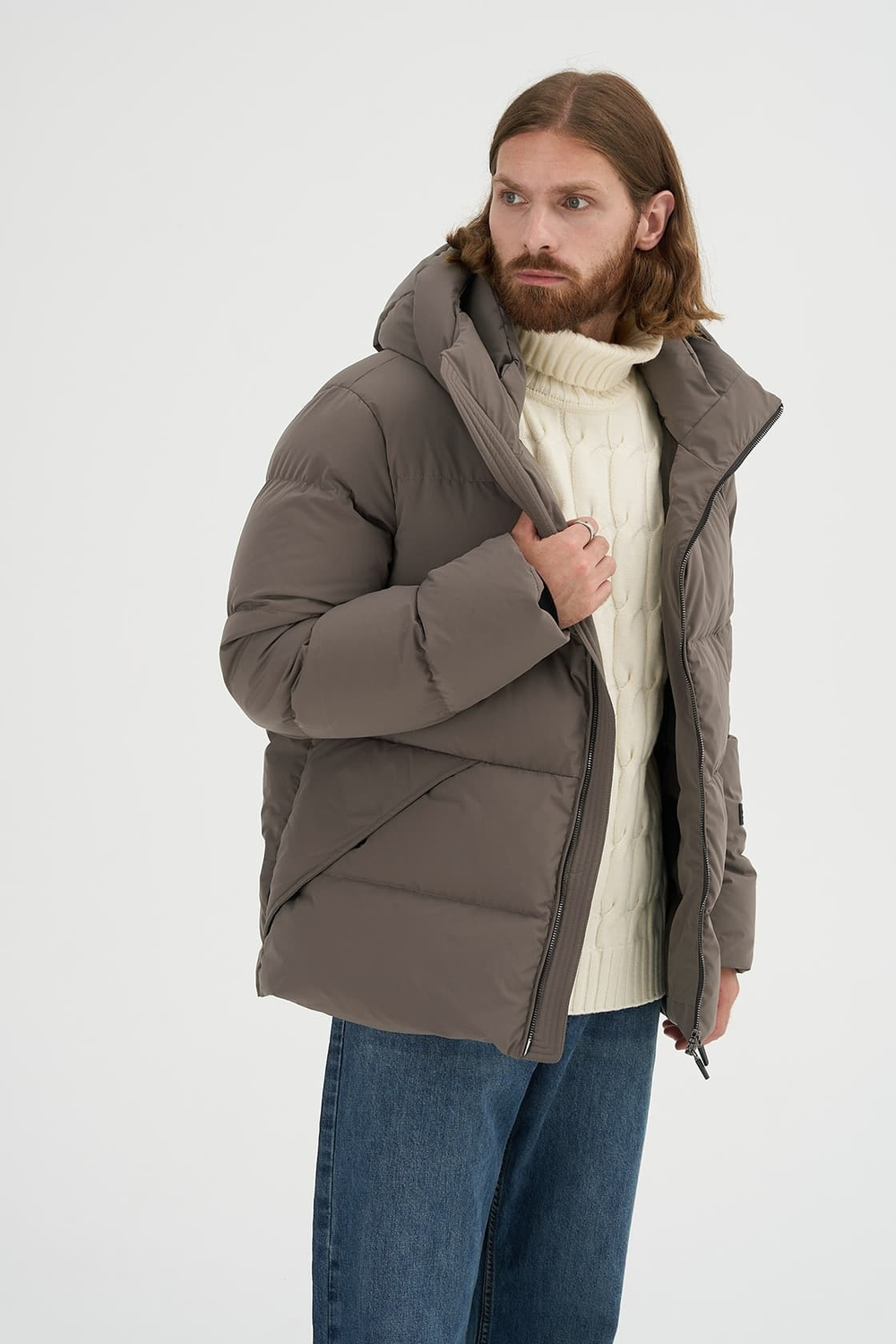 Пуховик Plaxa Volume Brown