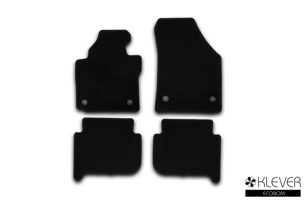 Коврики в салон для VOLKSWAGEN Touran АКПП 2006-2010, 2010-2015, минивэн, 4 шт. (текстиль) KLEVER01511001200K