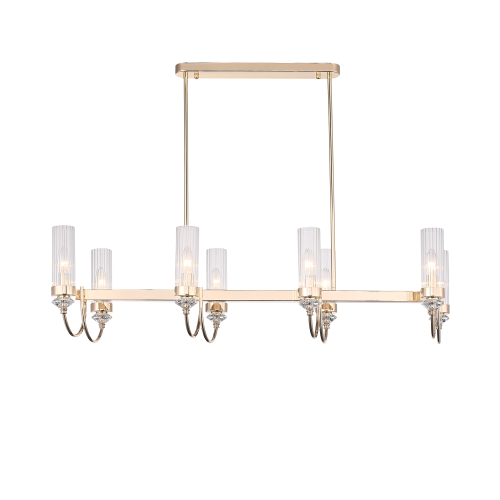 SL1402.223.08 Люстра подвесная ST-Luce Латунь/Прозрачный E14*8 40W ЭЛЕГРА