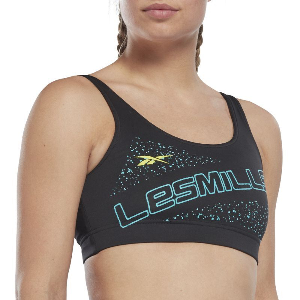 ТОП теннисный Reebok Less Mills Sports Bra - night black