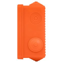 Распаячная коробка ЭРА KOR-100-100-50-8g-OR-FR огнестойкая 100х100х50мм оранжевая с гермовводами 8 вх. IP54