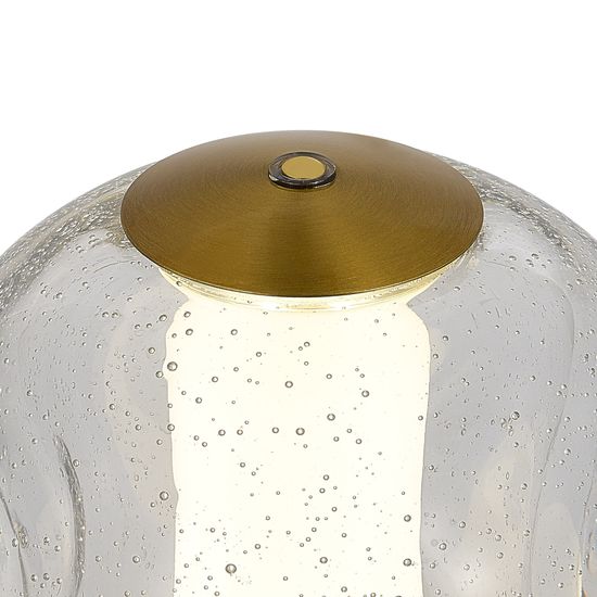 SL6520.304.01 Прикроватная лампа ST-Luce латунь/прозрачный с пузырьками воздуха LED 1*5W 4000K HELMI