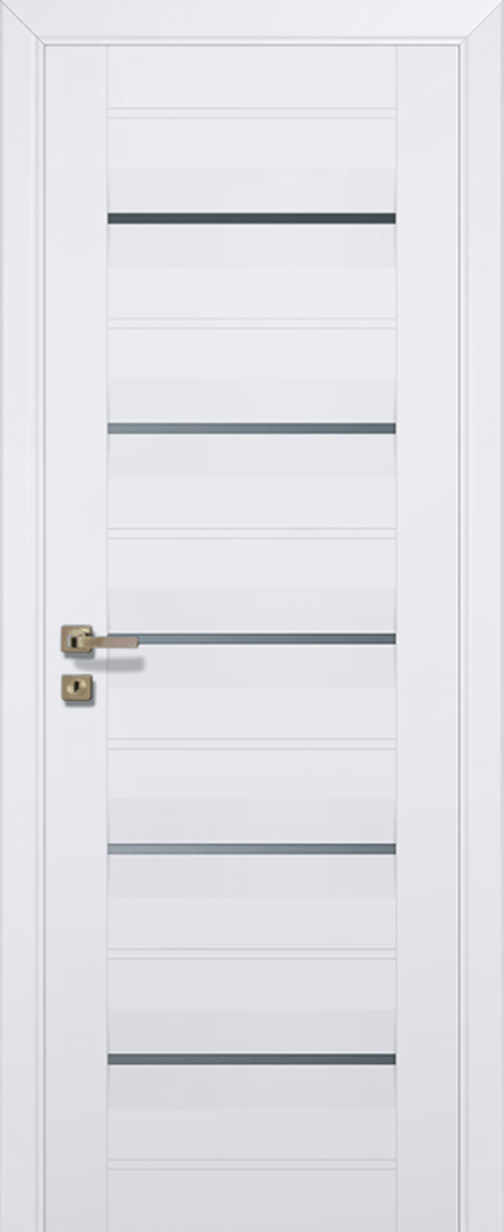 [ТОВАРА НЕТ В НАЛИЧИИ] Дверь межкомнатная Профиль Дорс № 48 U, цвет аляска, экошпон, стекло графит