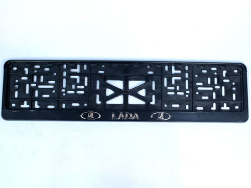 Рамка под номерной знак LADA 059289 Тольятти серебро/золото, книжка