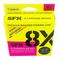 Леска плетеная SFX 8X разноцветная 150 м 0.205 мм 16.5 кг PE 1.5