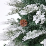 Ёлка «Таинственный лес» 210 см, (1100 веток), ПВХ,леска,резина шишки, белое напыление