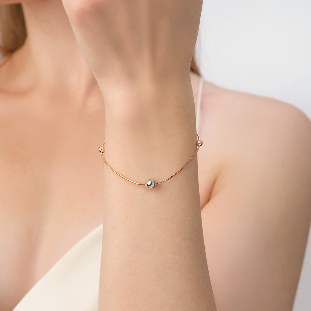 Браслет из комбинированного золота