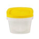 Банка 280 гр с герметичной крышкой (евро) (с цветной крышкой) прямоугольная