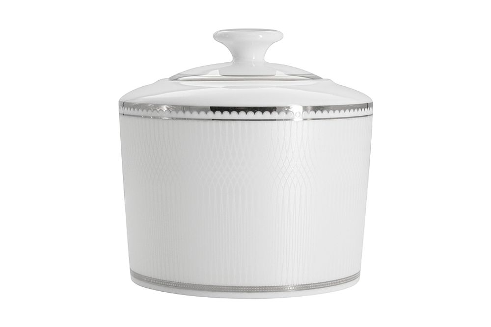 Чайный сервиз из костяного фарфора на 12 персон AL-I150905B-40-E14, 40 предметов, белый/серебристый