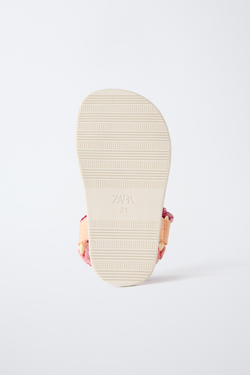 ZARA ТЕХНИЧЕСКИЕ МНОГОЦВЕТНЫЕ САНДАЛИИ BAREFOOT, РОЗОВЫЙ