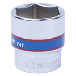 KING TONY (333523M) Головка торцевая стандартная шестигранная 3/8", 23 мм