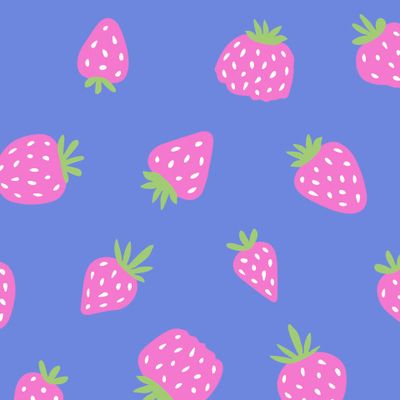 Buy bright pink strawberry fabric
