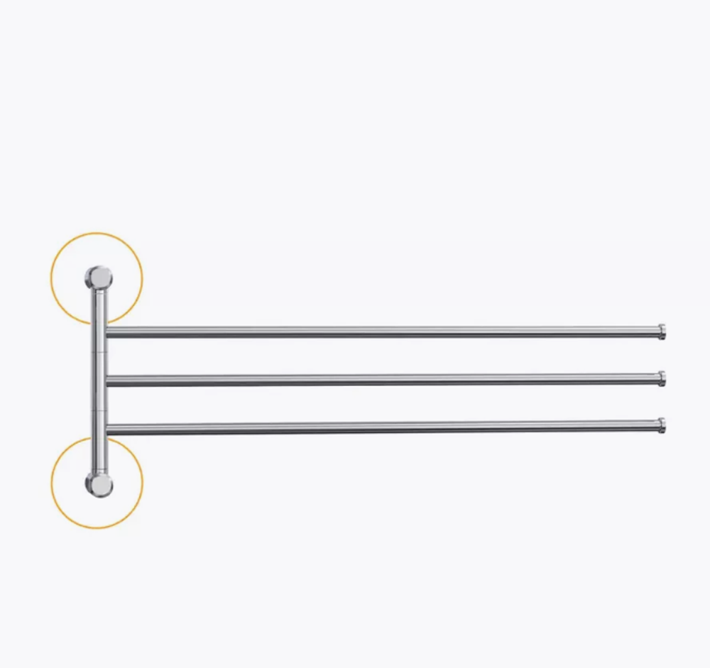 Держатель для полотенец Lemer You-Design тройной цвет хром