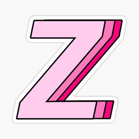Наклейка Z (розовая)