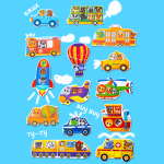 Ездим, плаваем, летаем, картонные пазлы