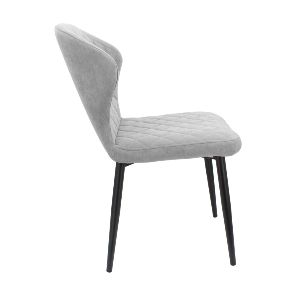 Стул "Монро" (арт. 338), велюр Бренди В20 светло-серый, ножки черные