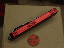 Нож Microtech UTX-85 A+++ T/E Tanto - красная рукоять, апокалиптик танто клинок