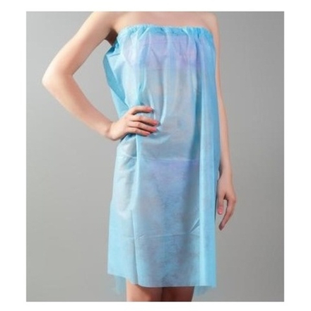 *Пеньюар на резинке SMS голубой (уп.10шт) White Line