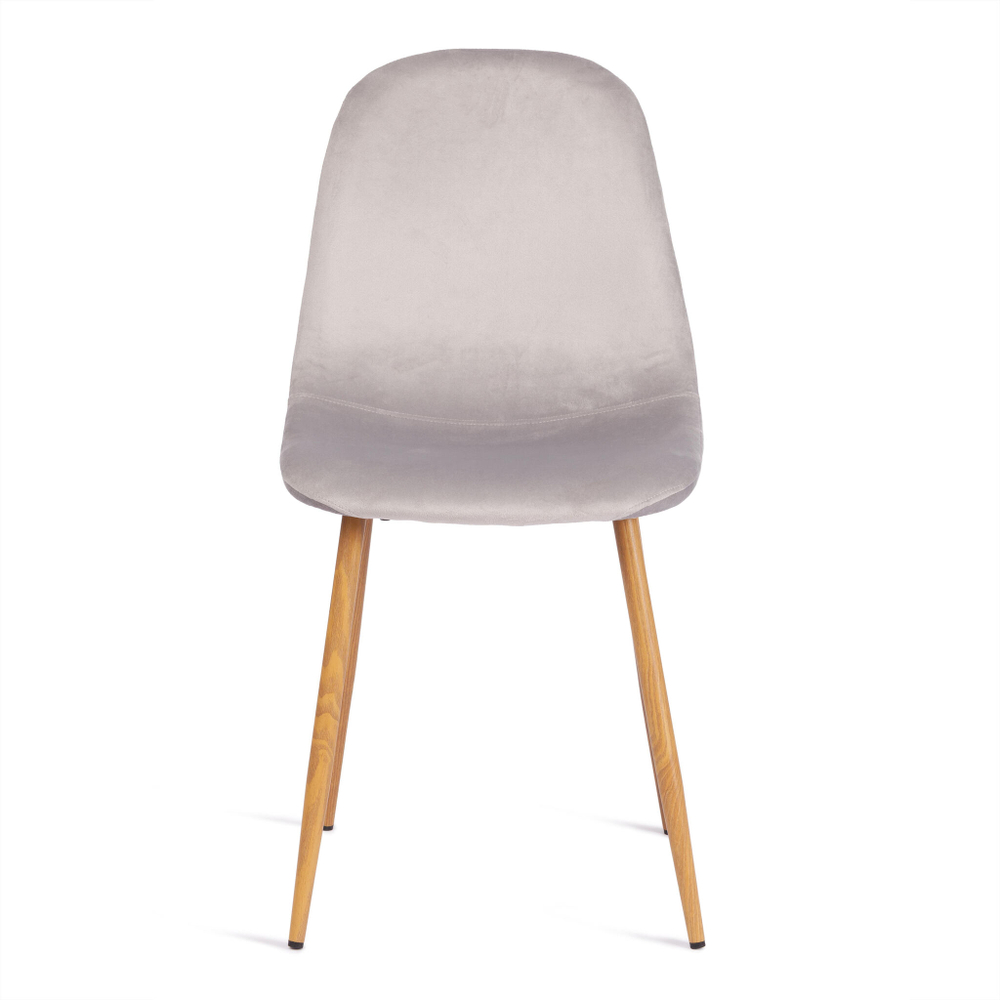Стул BREEZE (mod. 4724) Велюр/металл , 44 х 53 х 87 см, Light grey (светло-серый) HLR14 / натуральный