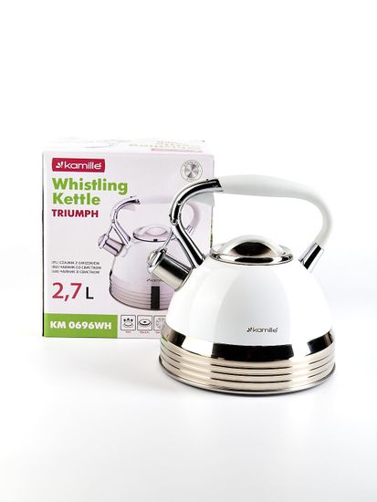 Чайник 2,7 л. из нержавеющей стали со свистком Kamille KM-0696